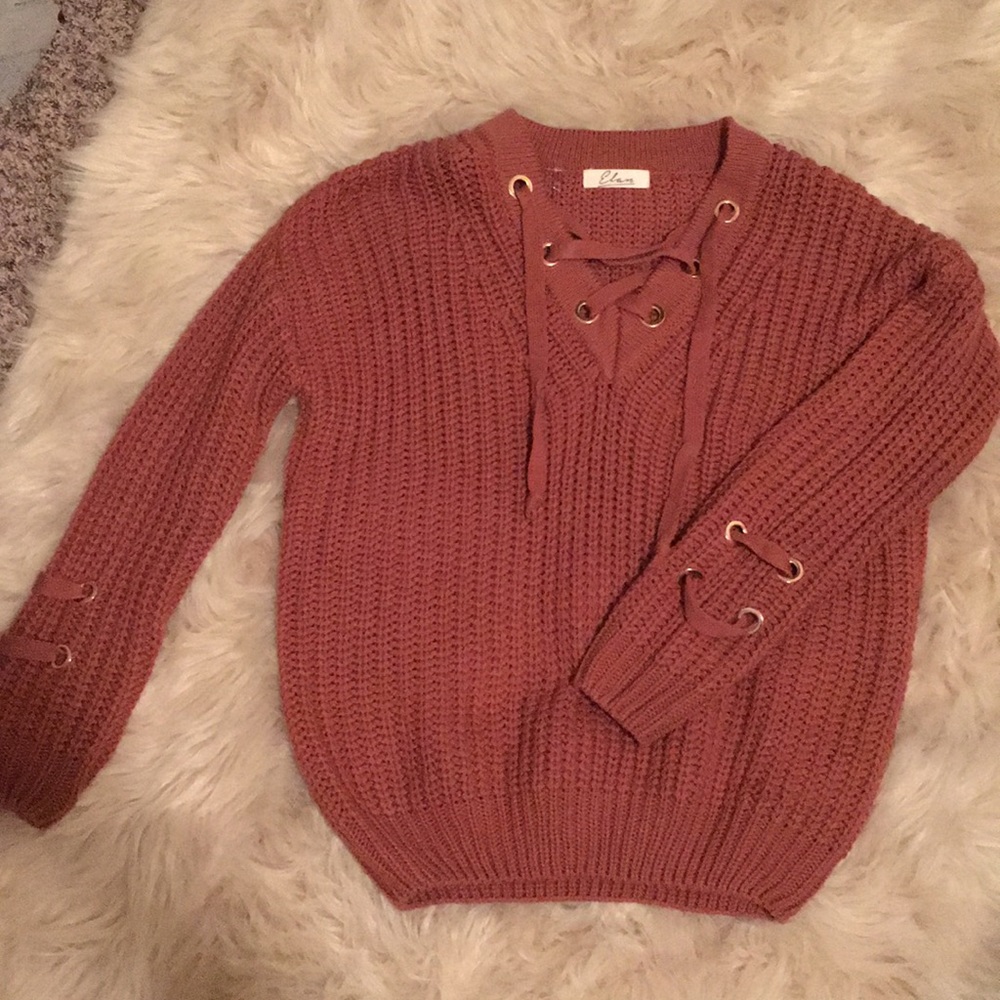 Burnt Orange Chunky Sweater